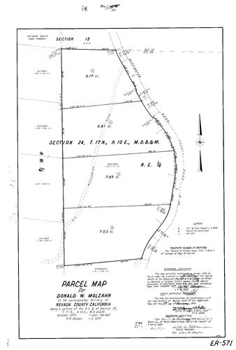 Click to see Parcel Map Book 2, pg. 195 (1972) of Nevada County Recorders Parcel Maps Book 2