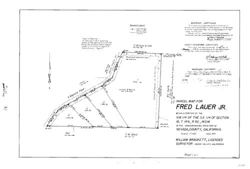 Click to see Parcel Map Book 2, pg. 204 (1972) of Nevada County Recorders Parcel Maps Book 2