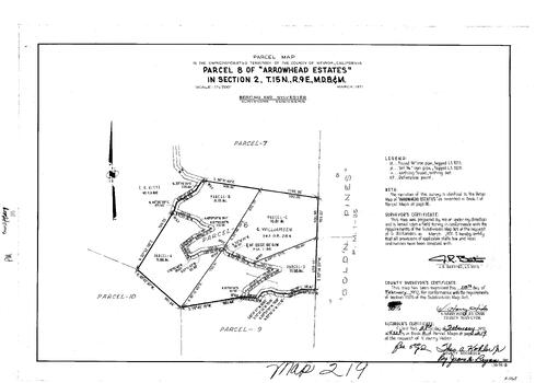 Click to see Parcel Map Book 2, pg. 219 (1972) of Nevada County Recorders Parcel Maps Book 2