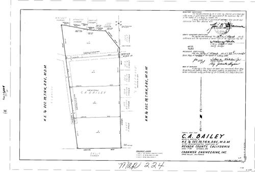 Click to see Parcel Map Book 2, pg. 224 (1972) of Nevada County Recorders Parcel Maps Book 2