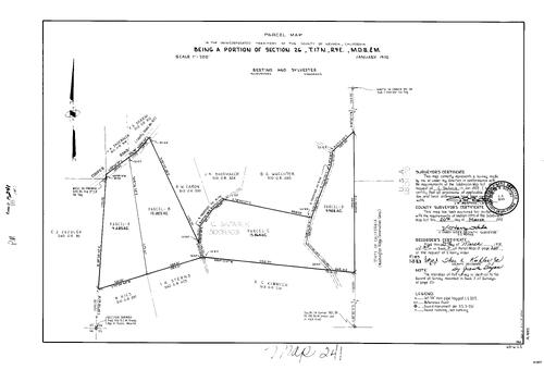 Click to see Parcel Map Book 2, pg. 241 (1972) of Nevada County Recorders Parcel Maps Book 2