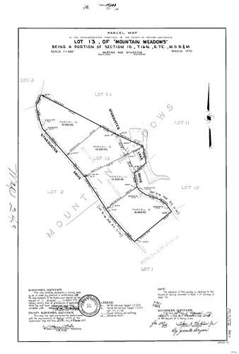 Click to see Parcel Map Book 2, pg. 243 (1972) of Nevada County Recorders Parcel Maps Book 2