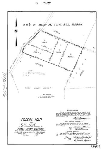 Click to see Parcel Map Book 2, pg. 246 (1972) of Nevada County Recorders Parcel Maps Book 2