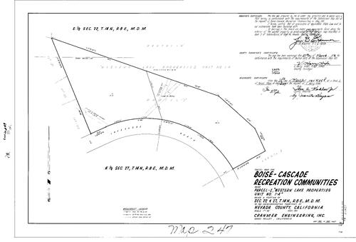 Click to see Parcel Map Book 2, pg. 247 (1972) of Nevada County Recorders Parcel Maps Book 2