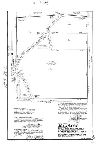 Click to see Parcel Map Book 2, pg. 249 (1972) of Nevada County Recorders Parcel Maps Book 2