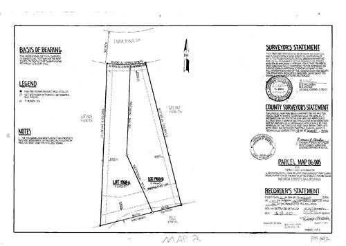 Click to see Parcel Map Book 20, pg. 2 (2006) of Nevada County Recorders Parcel Maps Book 20