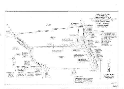 Click to see Parcel Map Book 20, pg. 3 (2006) of Nevada County Recorders Parcel Maps Book 20