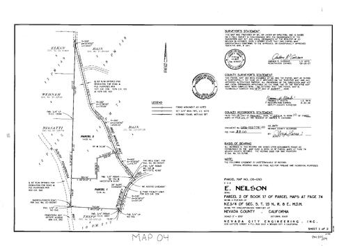 Click to see Parcel Map Book 20, pg. 4 (2006) of Nevada County Recorders Parcel Maps Book 20