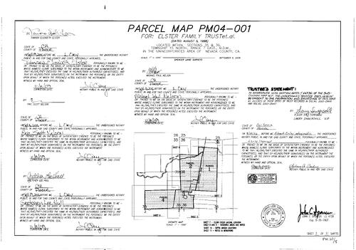 Click to see Parcel Map Book 20, pg. 8 (2006) of Nevada County Recorders Parcel Maps Book 20