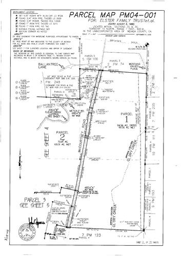 Click to see Parcel Map Book 20, pg. 8 (2006) of Nevada County Recorders Parcel Maps Book 20