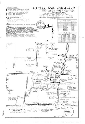Click to see Parcel Map Book 20, pg. 8 (2006) of Nevada County Recorders Parcel Maps Book 20
