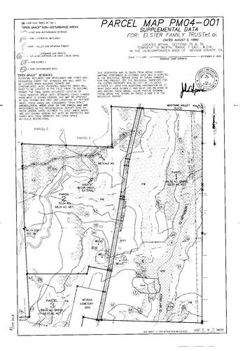 Click to see Parcel Map Book 20, pg. 8 (2006) of Nevada County Recorders Parcel Maps Book 20