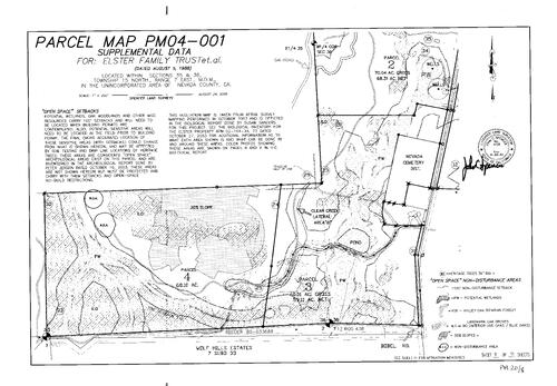 Click to see Parcel Map Book 20, pg. 8 (2006) of Nevada County Recorders Parcel Maps Book 20