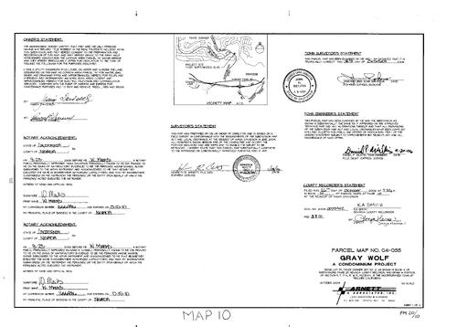 Click to see Parcel Map Book 20, pg. 10 (2006) of Nevada County Recorders Parcel Maps Book 20