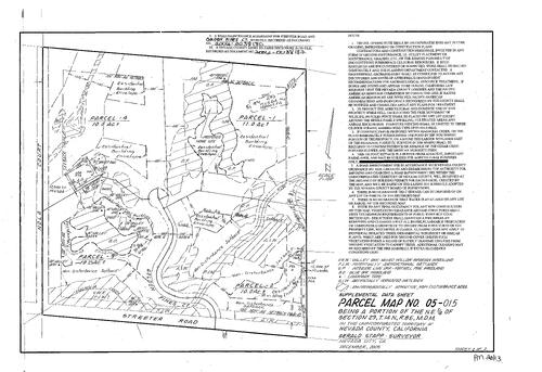 Click to see Parcel Map Book 20, pg. 13 (2006) of Nevada County Recorders Parcel Maps Book 20