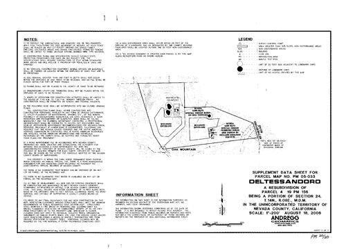 Click to see Parcel Map Book 20, pg. 20 (2006) of Nevada County Recorders Parcel Maps Book 20