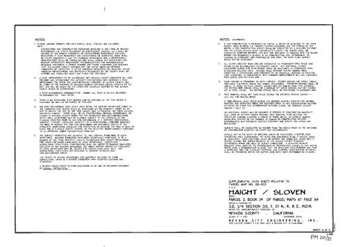 Click to see Parcel Map Book 20, pg. 21 (2006) of Nevada County Recorders Parcel Maps Book 20