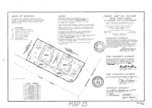 Click to see Parcel Map Book 20, pg. 23 (2006) of Nevada County Recorders Parcel Maps Book 20