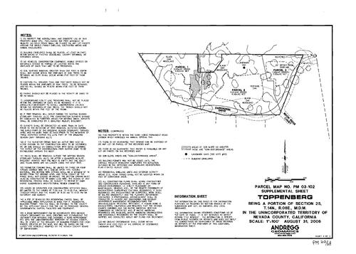 Click to see Parcel Map Book 20, pg. 24 (2006) of Nevada County Recorders Parcel Maps Book 20