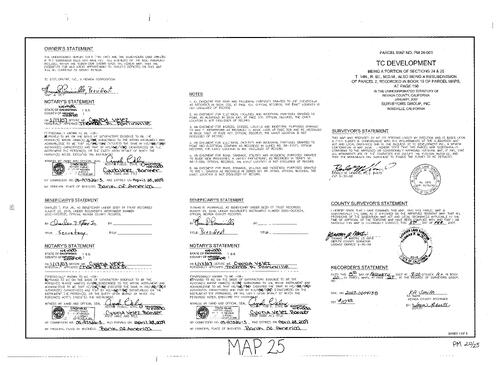 Click to see Parcel Map Book 20, pg. 25 (2007) of Nevada County Recorders Parcel Maps Book 20