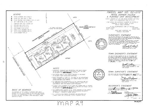 Click to see Parcel Map Book 20, pg. 29 (2007) of Nevada County Recorders Parcel Maps Book 20