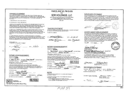 Click to see Parcel Map Book 20, pg. 34 (2007) of Nevada County Recorders Parcel Maps Book 20