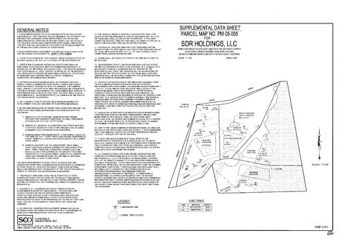 Click to see Parcel Map Book 20, pg. 34 (2007) of Nevada County Recorders Parcel Maps Book 20