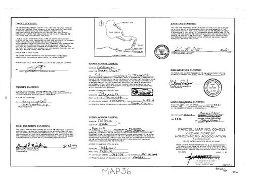Click to see Parcel Map Book 20, pg. 36 (2007) of Nevada County Recorders Parcel Maps Book 20