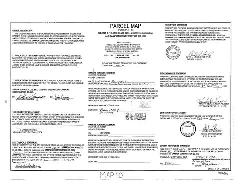 Click to see Parcel Map Book 20, pg. 40 (2007) of Nevada County Recorders Parcel Maps Book 20