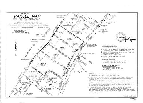 Click to see Parcel Map Book 20, pg. 41 (2007) of Nevada County Recorders Parcel Maps Book 20