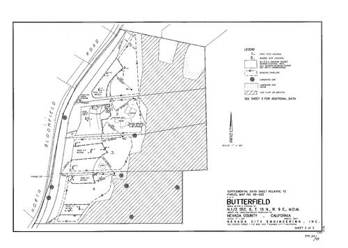 Click to see Parcel Map Book 20, pg. 43 (2007) of Nevada County Recorders Parcel Maps Book 20