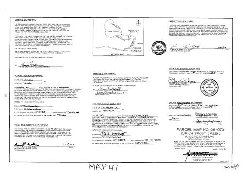 Click to see Parcel Map Book 20, pg. 47 (2007) of Nevada County Recorders Parcel Maps Book 20