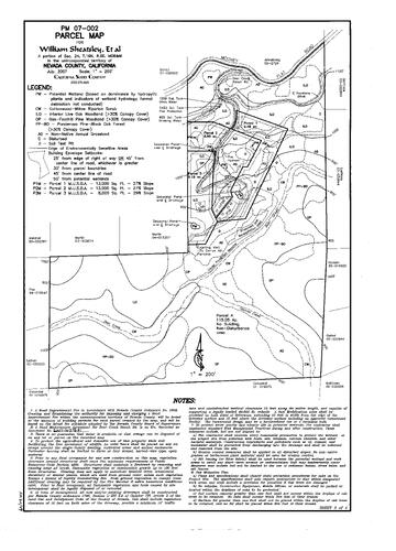Click to see Parcel Map Book 20, pg. 49 (2007) of Nevada County Recorders Parcel Maps Book 20