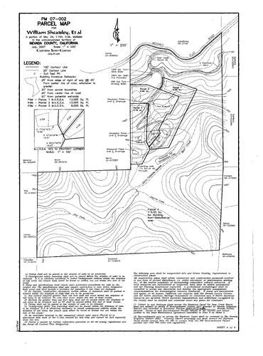 Click to see Parcel Map Book 20, pg. 49 (2007) of Nevada County Recorders Parcel Maps Book 20