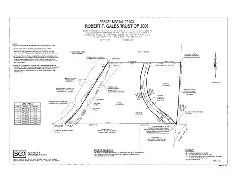 Click to see Parcel Map Book 20, pg. 51 (2007) of Nevada County Recorders Parcel Maps Book 20