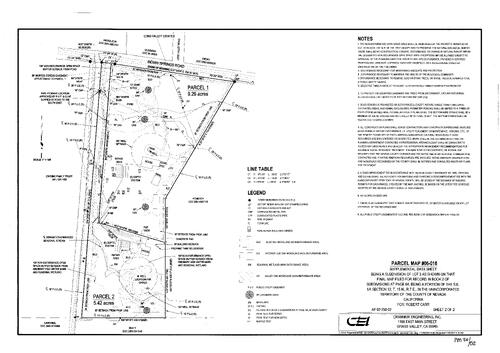 Click to see Parcel Map Book 20, pg. 52 (2007) of Nevada County Recorders Parcel Maps Book 20
