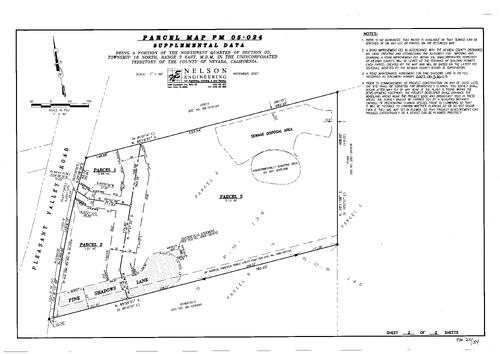 Click to see Parcel Map Book 20, pg. 54 (2007) of Nevada County Recorders Parcel Maps Book 20