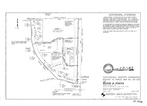 Click to see Parcel Map Book 20, pg. 58 (2008) of Nevada County Recorders Parcel Maps Book 20