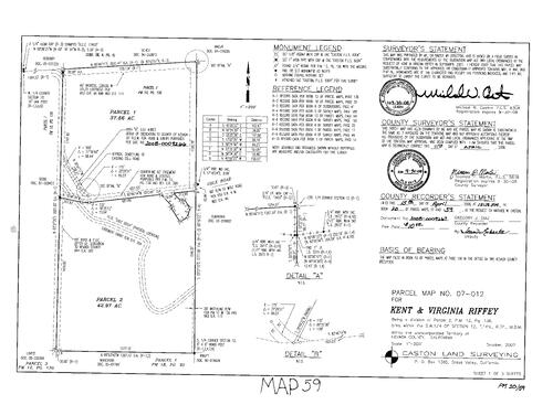 Click to see Parcel Map Book 20, pg. 59 (2008) of Nevada County Recorders Parcel Maps Book 20