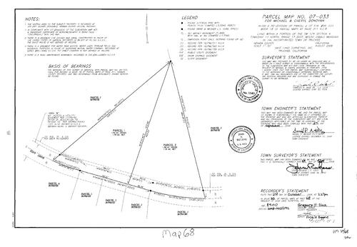 Click to see Parcel Map Book 20, pg. 68 (2008) of Nevada County Recorders Parcel Maps Book 20
