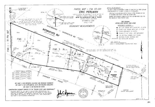 Click to see Parcel Map Book 20, pg. 71 (2008) of Nevada County Recorders Parcel Maps Book 20