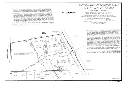 Click to see Parcel Map Book 20, pg. 77 (2008) of Nevada County Recorders Parcel Maps Book 20