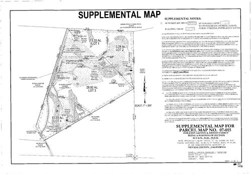 Click to see Parcel Map Book 20, pg. 81 (2009) of Nevada County Recorders Parcel Maps Book 20