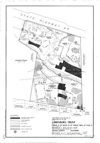 Click to see Parcel Map Book 20, pg. 85 (2009) of Nevada County Recorders Parcel Maps Book 20