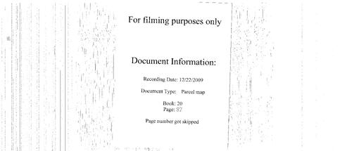 Click to see Parcel Map Book 20, pg. 87 of Nevada County Recorders Parcel Maps Book 20