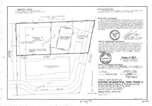 Click to see Parcel Map Book 20, pg. 93 (2009) of Nevada County Recorders Parcel Maps Book 20
