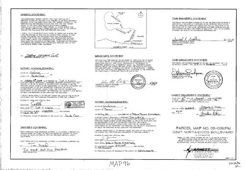 Click to see Parcel Map Book 20, pg. 96 (2010) of Nevada County Recorders Parcel Maps Book 20