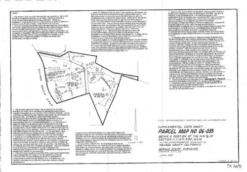 Click to see Parcel Map Book 20, pg. 98 (2010) of Nevada County Recorders Parcel Maps Book 20