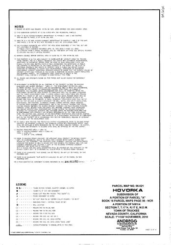 Click to see Parcel Map Book 20, pg. 101 (2010) of Nevada County Recorders Parcel Maps Book 20