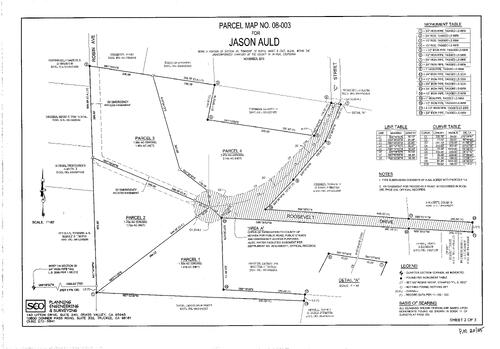 Click to see Parcel Map Book 20, pg. 105 (2010) of Nevada County Recorders Parcel Maps Book 20